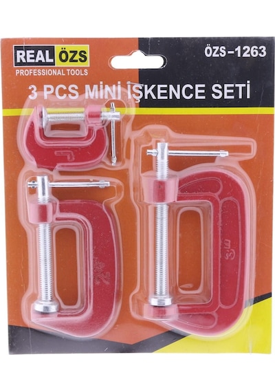 3 Parça C Tipi Mengene Seti İşkence Aleti Hobi İşkence