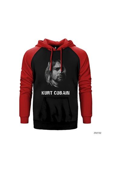 Kurt Cobain Lyrics Gri Renk Reglan Kol Sweatshirt / Hoodie