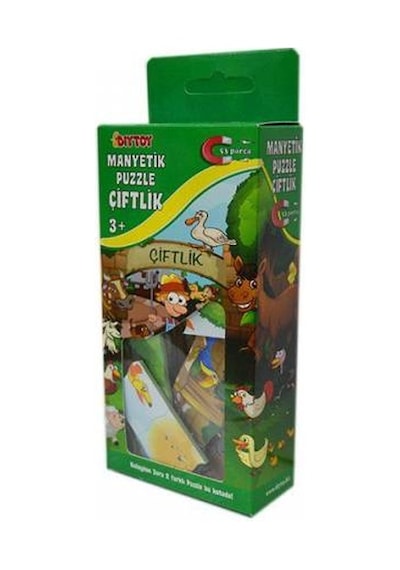 Manyetik Oyuncaklar  Çiftlik Puzzle Mıknatıslı Yapboz 53 Parça
