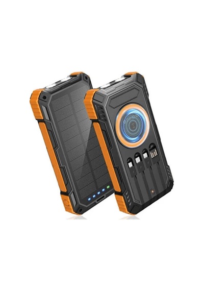 Lb Solar Destekli Powerbank 20000 Mah Yüksek Kapasiteli Kablosuz Şarjlı Taşınabilir Batarya Çok Renkli