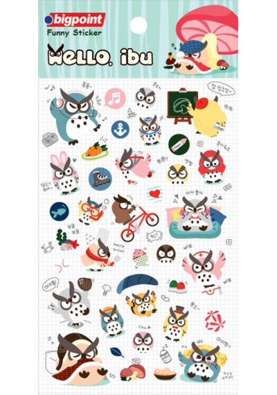 Bigpoint Sticker Baykuşlar X 15 Adet