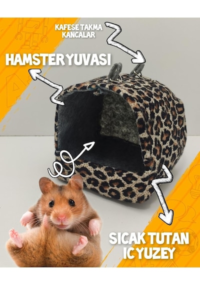 Ozzipetshop Suriye Hamster Ve Diğer Ufak Hamster Türleri Için Kafese Asılabilir Yıkanabilir Yuva