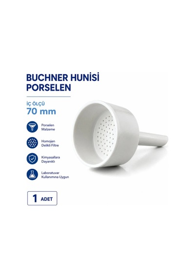 Buchner Hunisi Porselen İç Ölçüler 70mm 1 Adet