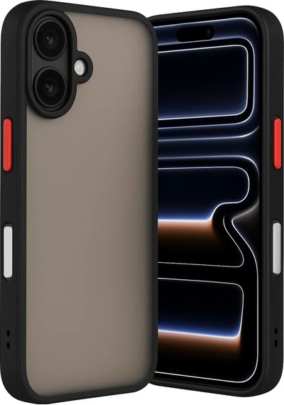 Apple iPhone Uyumlu 17 Kılıf Montreal Silikon Kapak - Siyah Çok Renkli