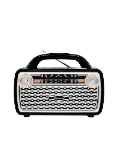 Simex Historical FM Radyo/Bluetooth Hoparlör Gümüş
