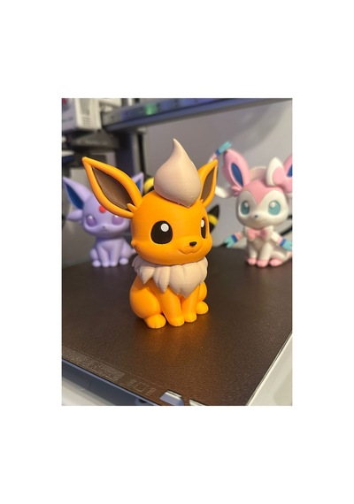 Pokemon Chibi Stili Flareon Mini Masa Figürü 5cm Pokemon Koleksiyon İçin Figür / Oyuncak