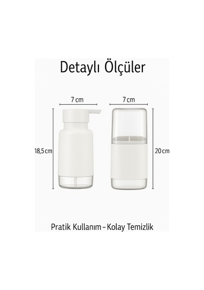 2'li Pratik Sıvı Sabunluk Ve Diş Fırçalık Seti Taş Gri Diğer
