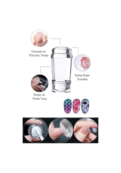 Tırnak Oje Süs Aparatı Damgası French Nail Stamper