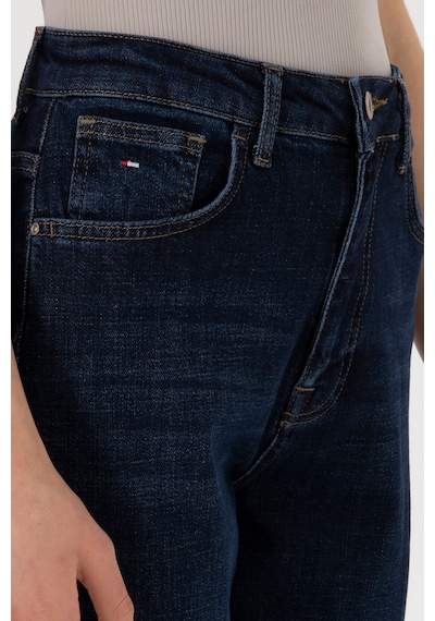 U.S. Polo Assn. Kadın Mavi Mom High Waist Fit Jean Pantolon 50308353-DN0022