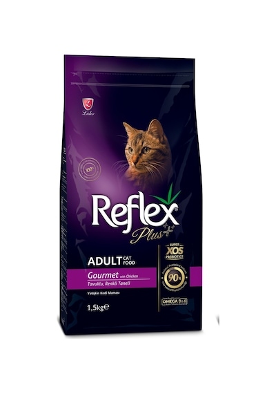 Reflex Plus Gourmet Tavuklu Renkli Taneli Yetişkin Kedi Maması 1500 G