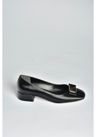 Fox Shoes V250641109 Siyah Alçak Topuklu Kadın Ayakkabı Siyah