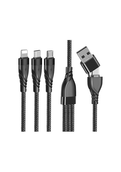 Ally 3in1 Type-c + Usb To Lightning + Type-c + Micro Usb Şarj Ve Data Kablosu- 5775