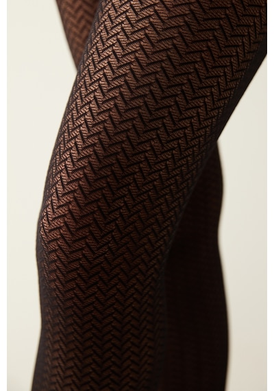 Penti Little Herringbone Siyah Külotlu Çorap-pentilicious