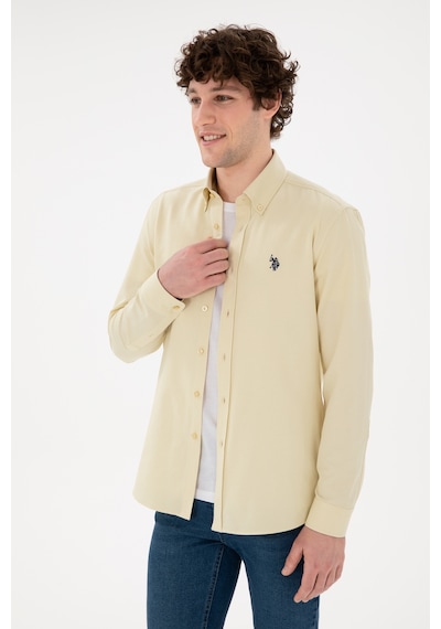 U.s. Polo Assn. Erkek Açık Haki Gömlek Basic 50306338-vr183 Acık Hakı