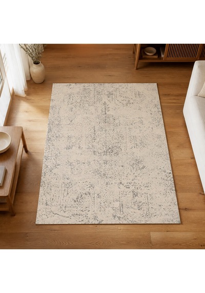 Kartela Halı Sina Halı Jüt Taban Dokuma Halı Açık Gri - 60 X 90 Cm