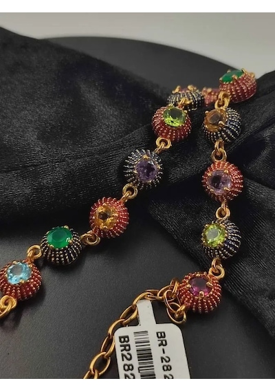 Gümüş Mine İşlemli Bileklik 258 Altın