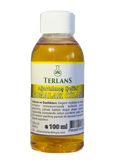 Terlans Ağartılmış Şeffaf Kalite Gomalak Cilası 100 Ml