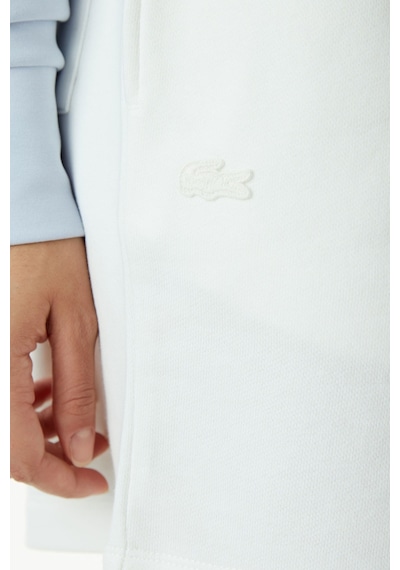 Lacoste Women's Loose Fit Cotton Shorts Kadın Bol Kesim Pamuk Şort Beyaz