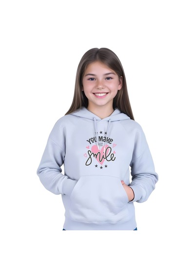 Fyk Kids Kız Çocuk Üst-baskılı Sweatshirt Gri