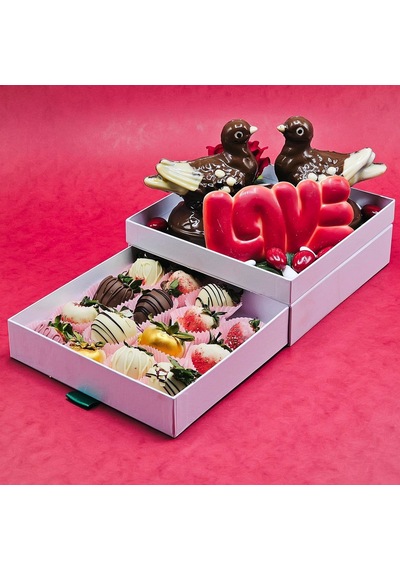 Nin Chocolate Sevgiliye Love Kuş Figürlü Büyük Spesiyal Çikolata Kutu