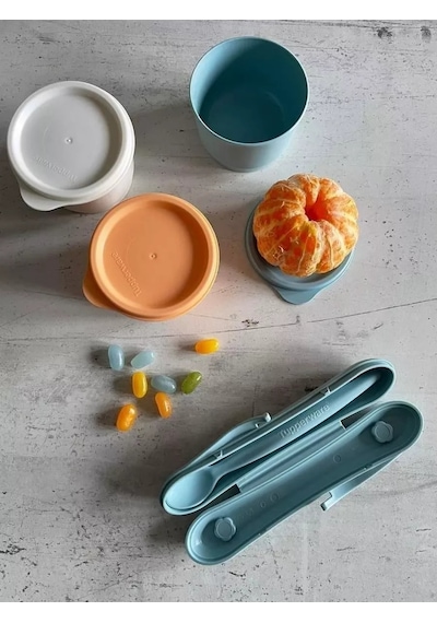 Tupperware Tupperware 3'lü 125 Ml Atıştırmalık Şişeleri 190153114 Açık Mavi