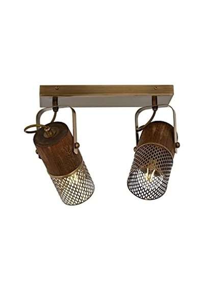 Modern Metal Avize, E27 Ampul İle 32x25 Cm Ölçü 01G Taba
