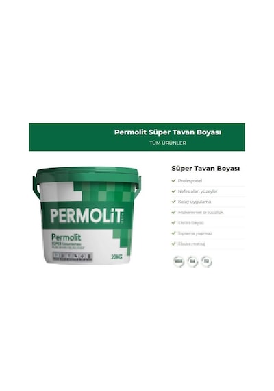 Permolit Tavan Boyası 10 Kg Permolit Süper