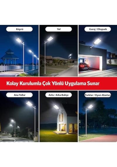 Emenec 1200w Güneş Enerjili Led Aydınlatma Solar Aydınlatma