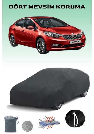 Siyah Kia Cerato 3 Sedan Araba Brandası, Oto Örtüsü, Araba Çadırı Siyah