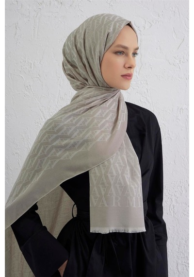 Armine Monogram Desen Edition Şal Krem