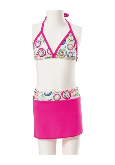 Argisa Kız Çocuk Etekli Bikini Pembe 2808