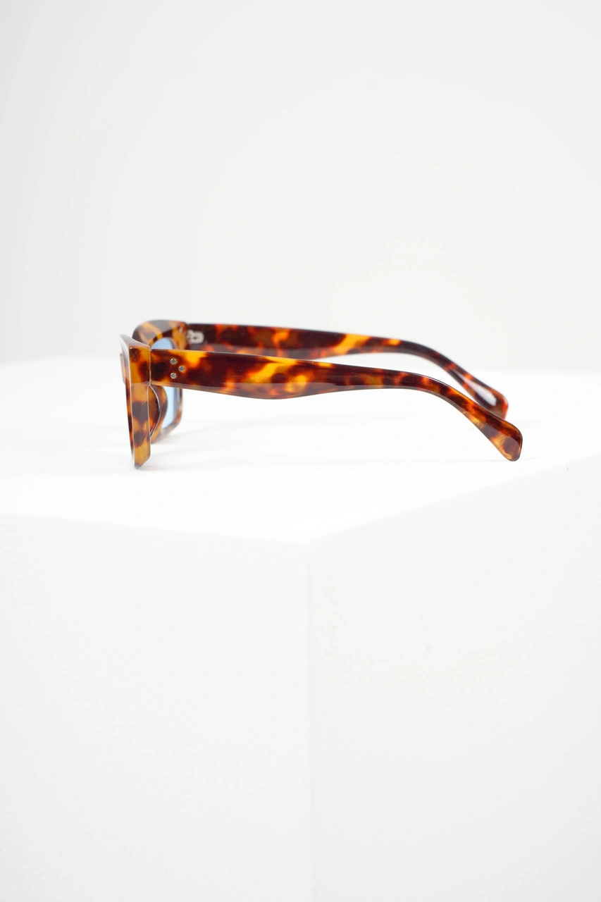 Royal Eyewear Re3002 Mavi Leopar Unisex Güneş Gözlüğü Siyah - Mavi