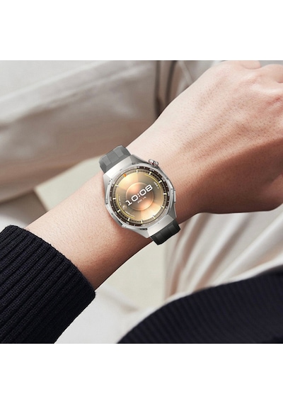 Sneezy Huawei Watch Gt6 Pro 46mm İle Uyumlu Spor Silikon Metal Tokalı Soft Saat Kordonu