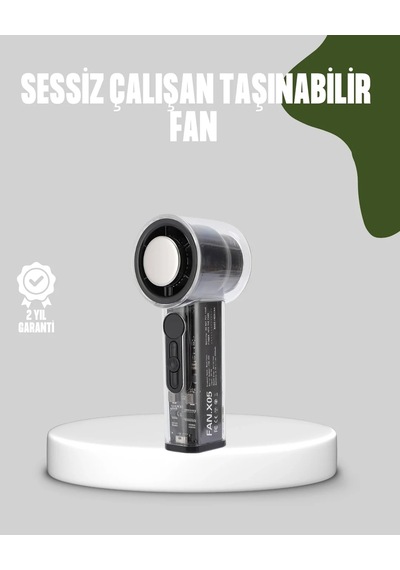 Belirtilmemiş Dijital Ekranlı Şarjlı Mini Fan 100 Kademeli Hız Ayarı
