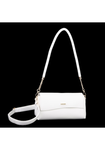 Nas Bag Kadın Sade Şık Omuz Ve Çapraz Çanta En 24 Cm Boy 12 Cm Beyaz