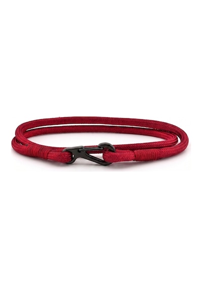 Bordo Paracord Metal Kanca Iki Sira Sarma Erkek Bileklik M011M Çok Renkli