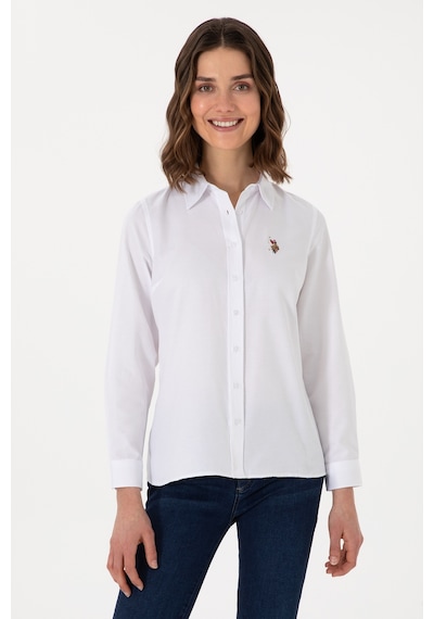 U.s. Polo Assn. Kadın Beyaz Gömlek Basic 50298103-vr013 Beyaz