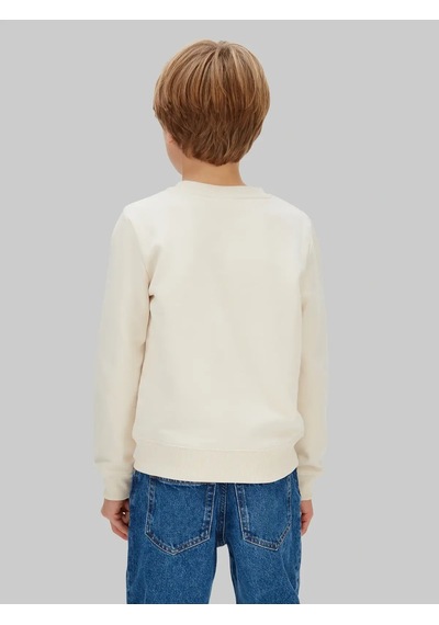 Calvin Klein Festıve Mono Sweatsh Krem Erkek Çocuk Sweatshirt