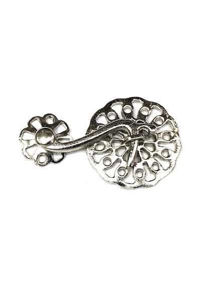 Nikel 50 Adet Zamak Çengel Kilit 56x33 Mm - Yuvarlak, Karşılıklı Mobilya, Dolap, Sandık, Kutu, Kapak Çengel Kilidi