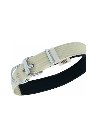 Doggie Konforlu Dokumadan El Yapımı Çivili Köpek Boyun Tasması 2.5 x 37-45 CM Haki