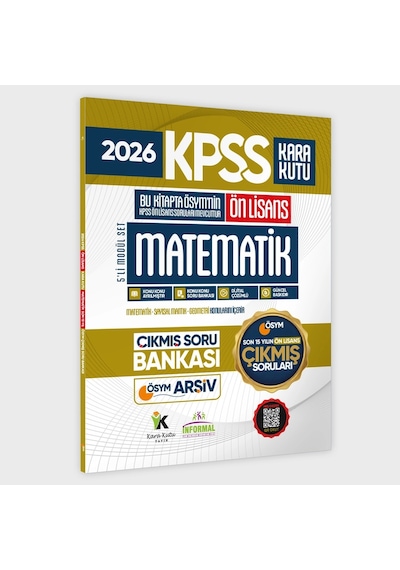 2026 Fullönlisans Kpss Matematik Kara Kutu ÖSYM Çıkmış Soru Bankası Son 15 Yıl (Sadece Ön Lisans)