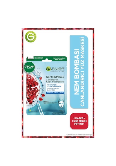 Garnier Saf&Temiz Nemlendiren Yüz Temizleme Jeli 250 ML + Nem Bombası Canlandırıcı Kağıt Maske 2'li