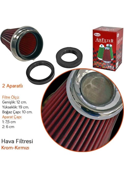 Carub Ses&Perans  Açık Hava Filtresi Uzun Tip 6 Hp