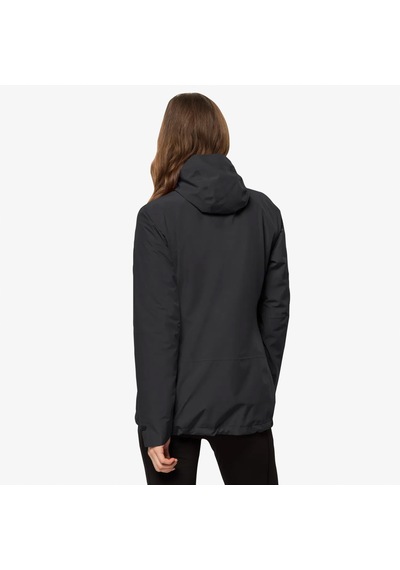 Jack Wolfskin Moonrise 3in1 Kadın Siyah Outdoor Ceket 1115621 Siyah