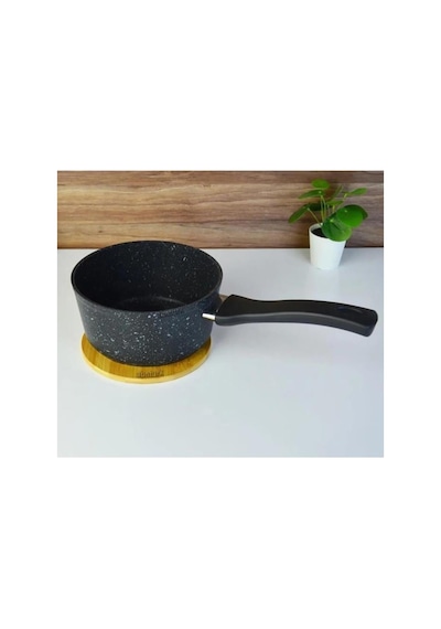 Abnturk 18cm Döküm Granit Yanmaz Yapışmaz Sütlük Sosluk Derin Tava Yumurta Haşlama 1,75 Lt Mama Yapma Kabı, Mlk0 Diğer