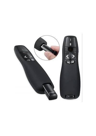 Kablosuz Sunucu Lazer Powerpoint Sunum Cihazı Usb Alıcılı Slayt Değiştirici Denetleyici+pil Siyah Çok Renkli