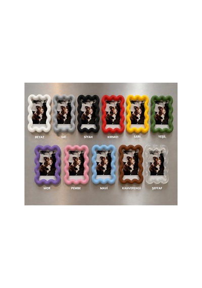 Alvera Collection 6'lı Asorti 3d Baskı Fotoğraf Magneti Dalgalı Tasarımlı Buzdolabı Magnet