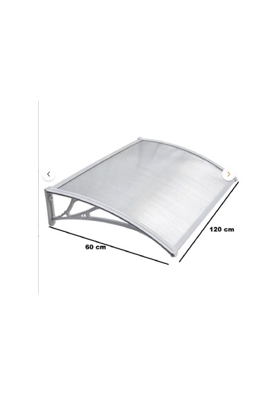 Kapı Üstü Pratik Sundurma 120 X 60 Cm Gri Gri
