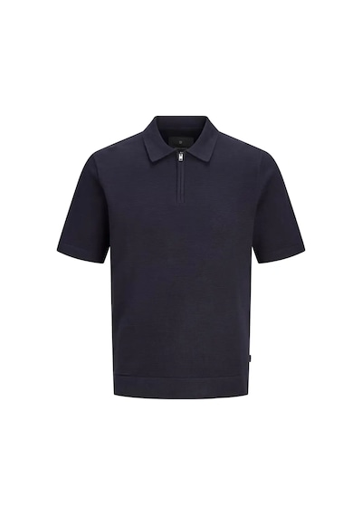 Jack & Jones 12295861 Jprblamilano Spring Knit Zip Polo Ss Sn Tişört Lacivert