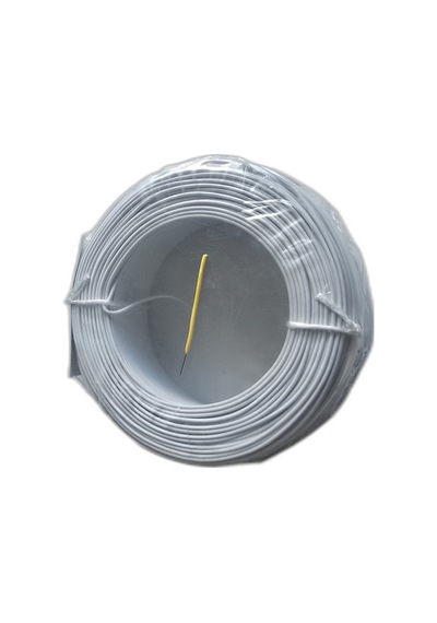 Tek Damarlı Kalaylı Tam Bakır Zil Teli Montaj Teli 0.50 Mm 100 Metre Beyaz Zil Kablosu
